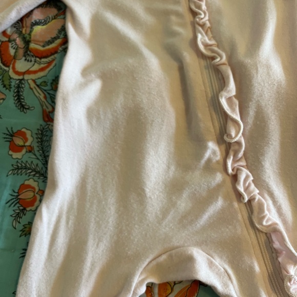 Angel Dear Crystal Pink & Pink Gingham Ruffle Back Footies - Picture 5 of 7